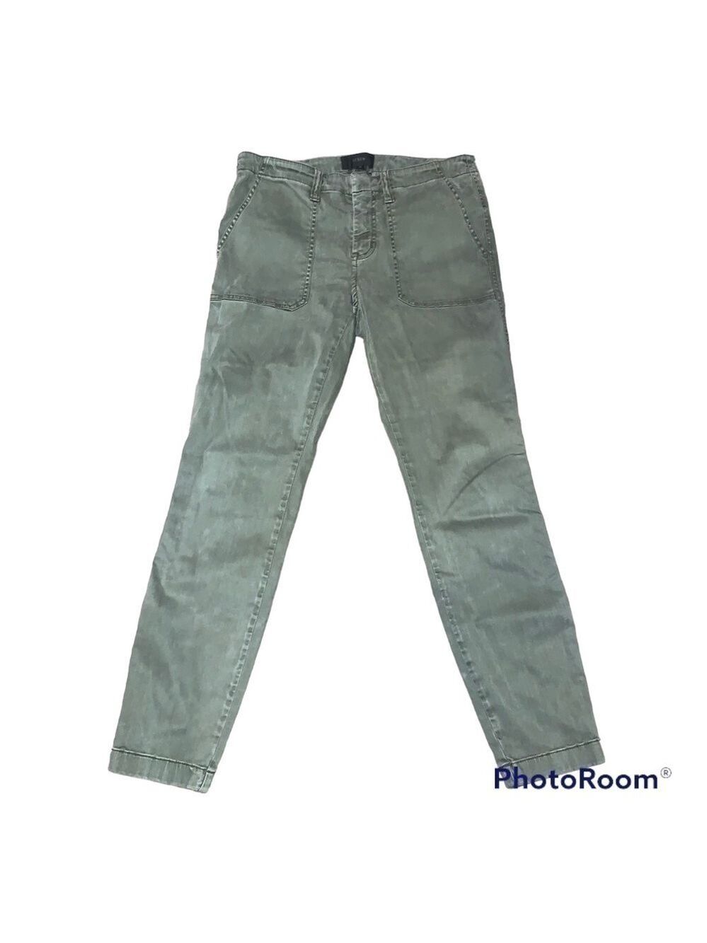 J. CREW Green chinos Size 28 Preppy Straight Leg